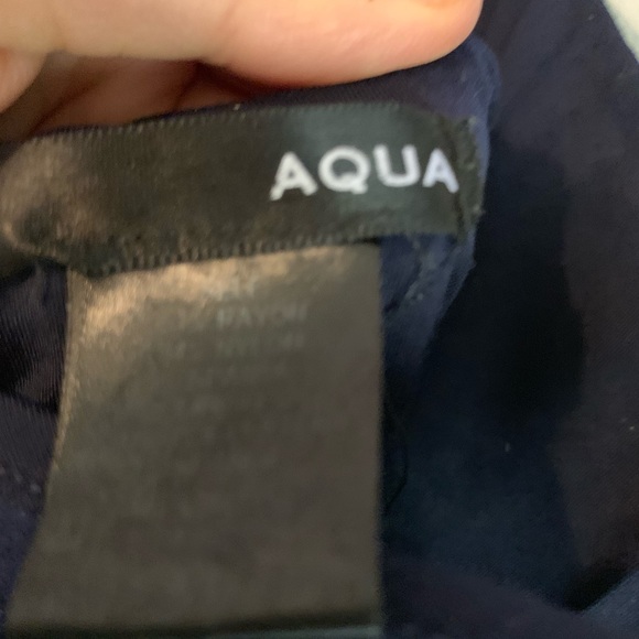 Aqua Navy Zipper Detail Dress Fit and Flare - Picture 3 of 3